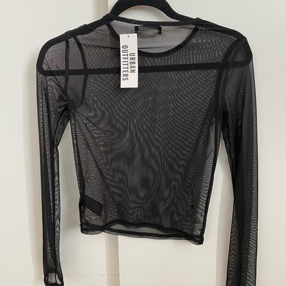 Urban Outfitters Sheer Mesh Long Sleeve